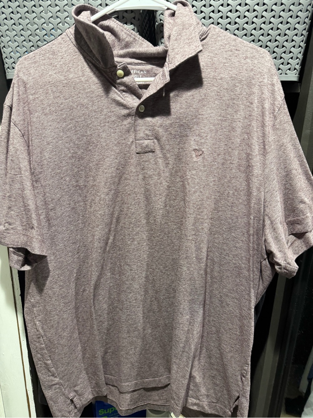 American Eagle Outfitters Men’s Heather Mauve Polo